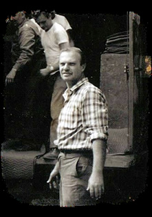 Tristan Meinecke loading art into a truck in 1965 after fulfilling a commission.